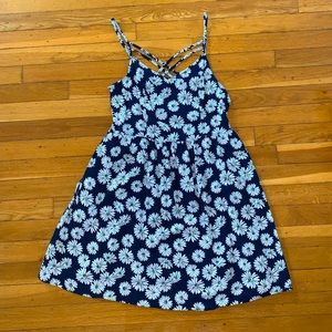 Blue floral sun dress